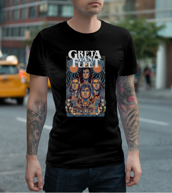 Greta Van Fleet Vintage Psychedelic Band T-Shirt