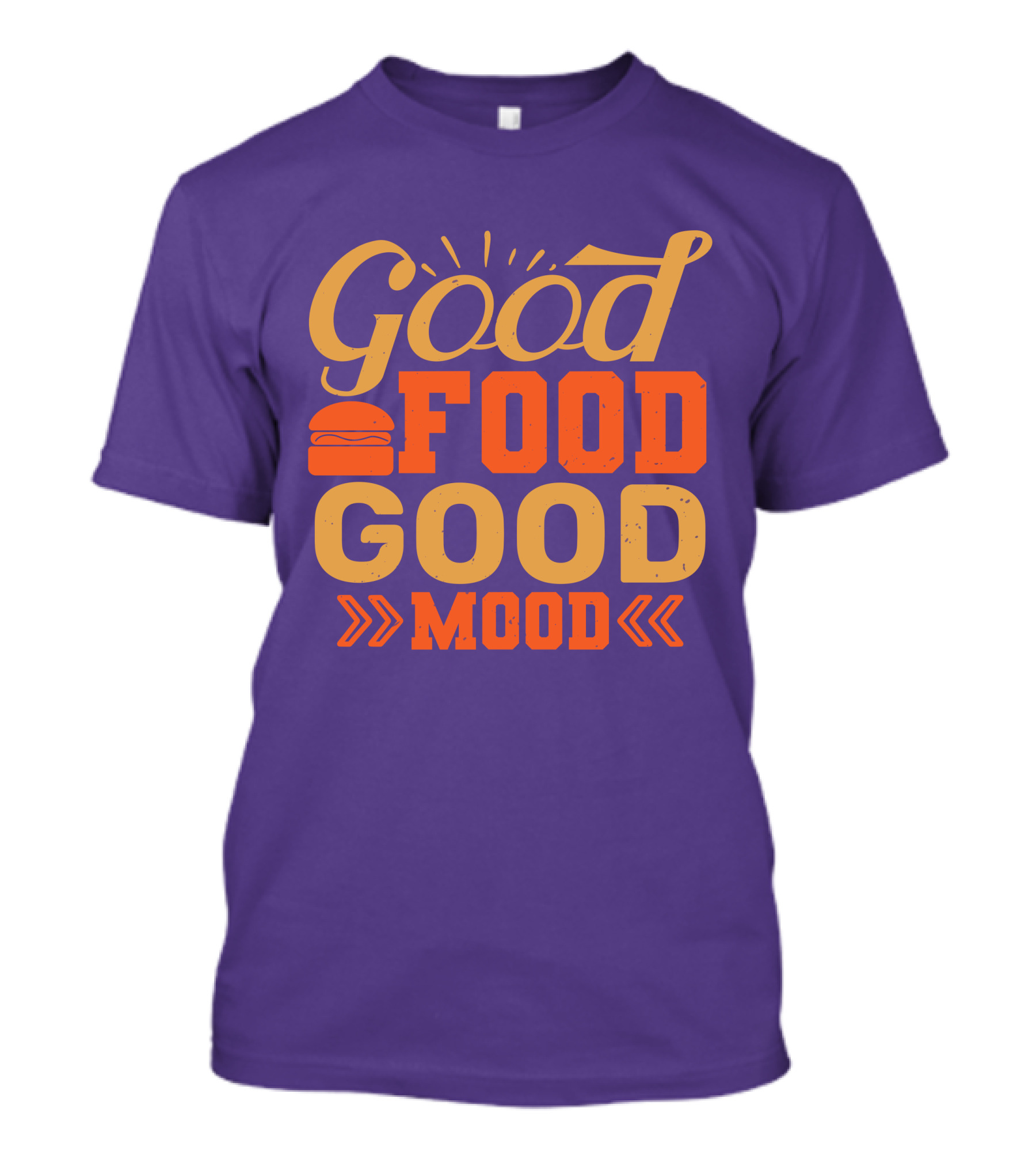 Good Food Good Mood Burger Sunburst Arrows T-Shirt