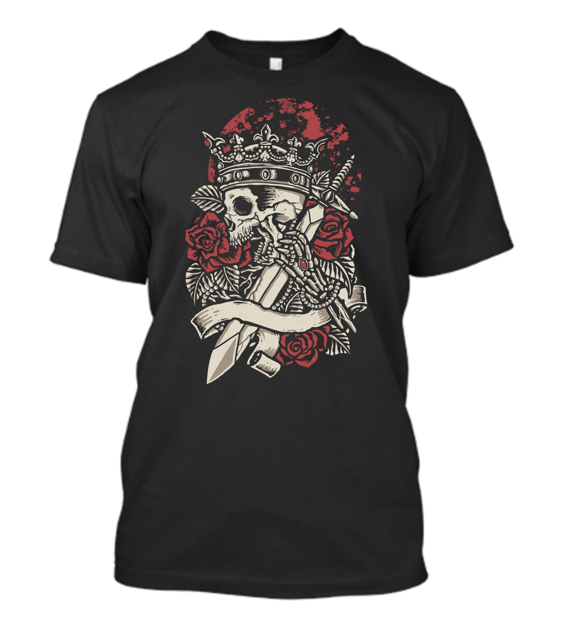 Abandoned King Wayne Mindscape Dreamscape Skull Crown Roses Sword T-Shirt