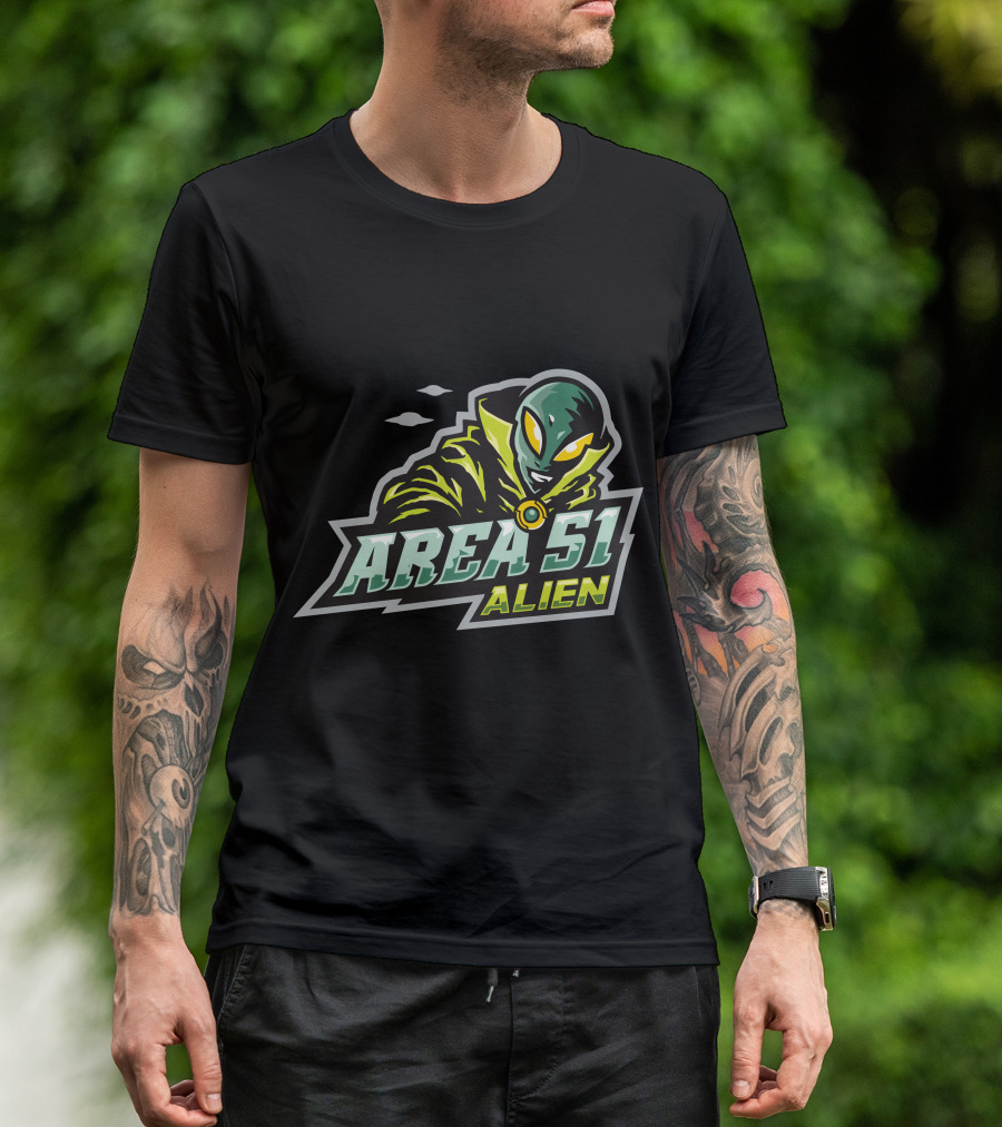 Area 51 Alien E Sport Halloween Witch Alien T-Shirt