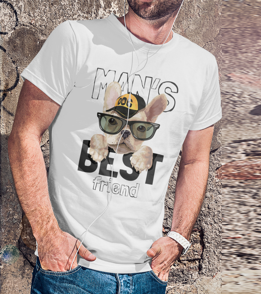 Man's Best Friend Dog Wearing Glasses And Hat T-Shirt