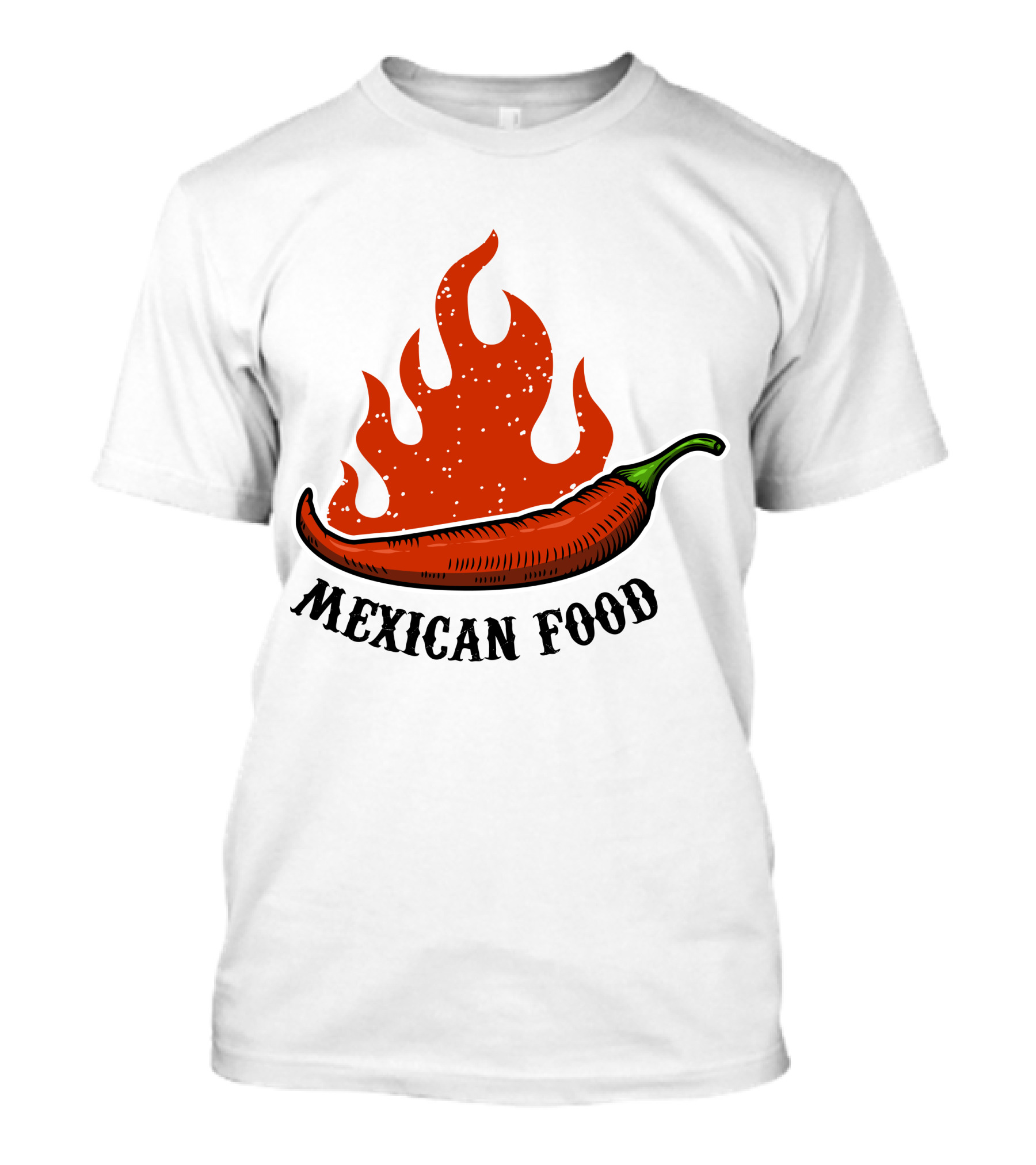 Mexican Food Spicy Chili Pepper Flame T-Shirt