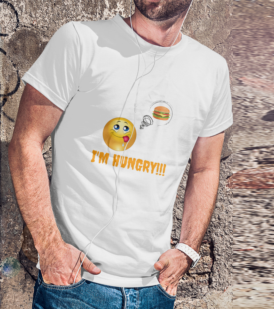 I'M HUNGRY Emoji Burger Craving T-Shirt