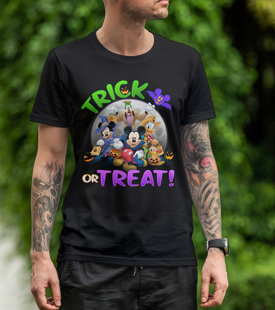 Mickey And Friends Trick Or Treat Halloween Moon Magic T-Shirt