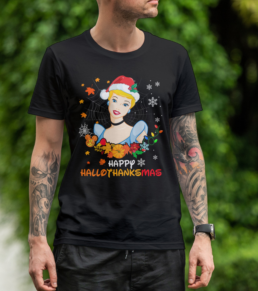 Cinderella Happy Hallothanksmas Holiday Celebration T-Shirt