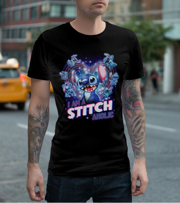 I Am A Stitch Aholic Lilo And Stitch Fan T-Shirt