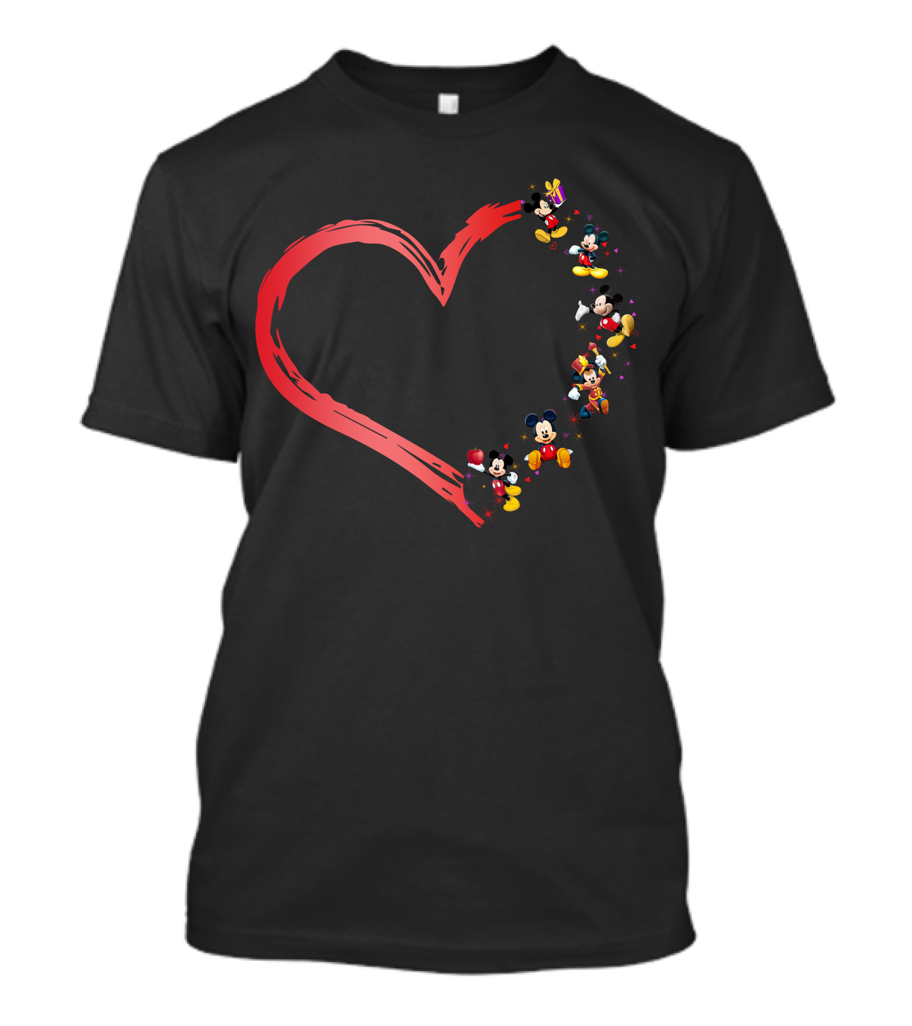 Mickey Mouse Heart Collage T-Shirt