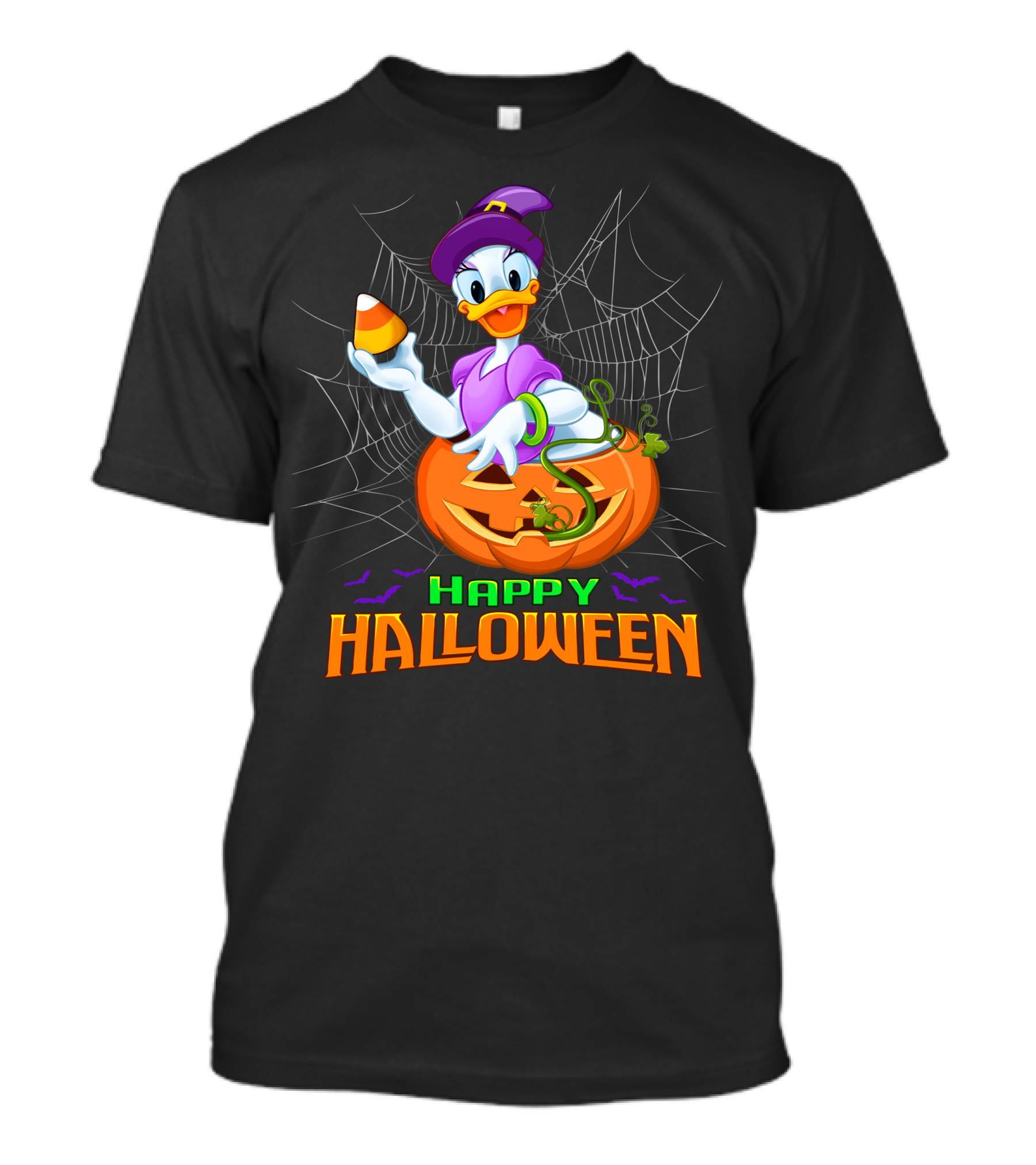 Happy Halloween Daisy Duck Halloween Pumpkin Costume Candy Corn T-Shirt