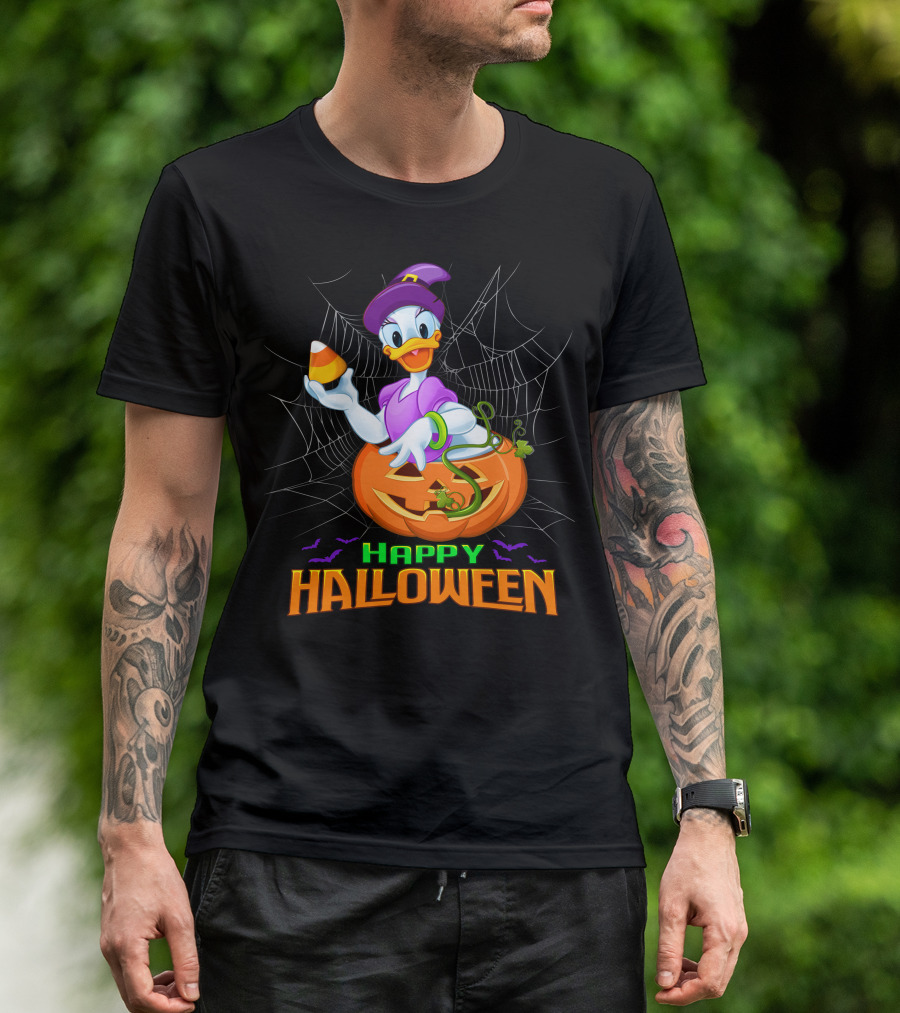 Happy Halloween Daisy Duck Halloween Pumpkin Costume Candy Corn T-Shirt