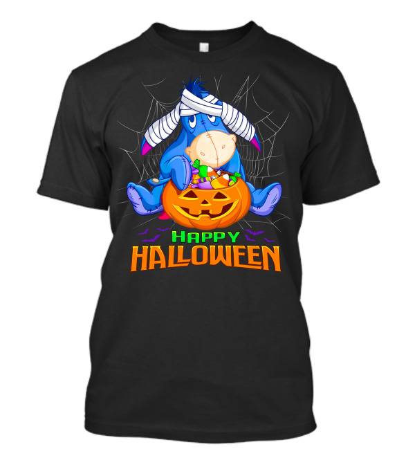 Eeyore Happy Halloween Pumpkin Candy Basket T-Shirt