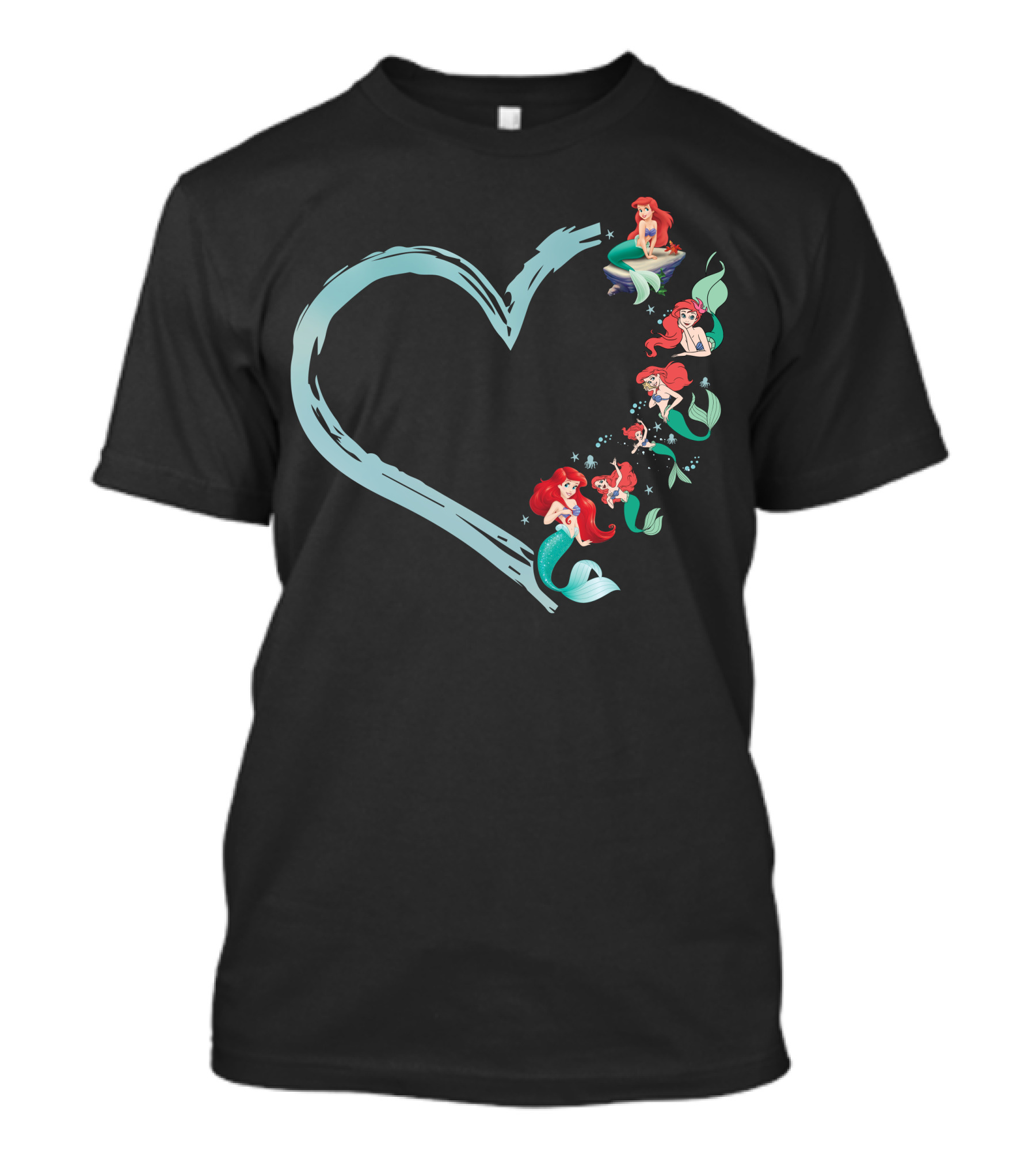 Heart-Shaped Ariel Mermaid Variations T-Shirt