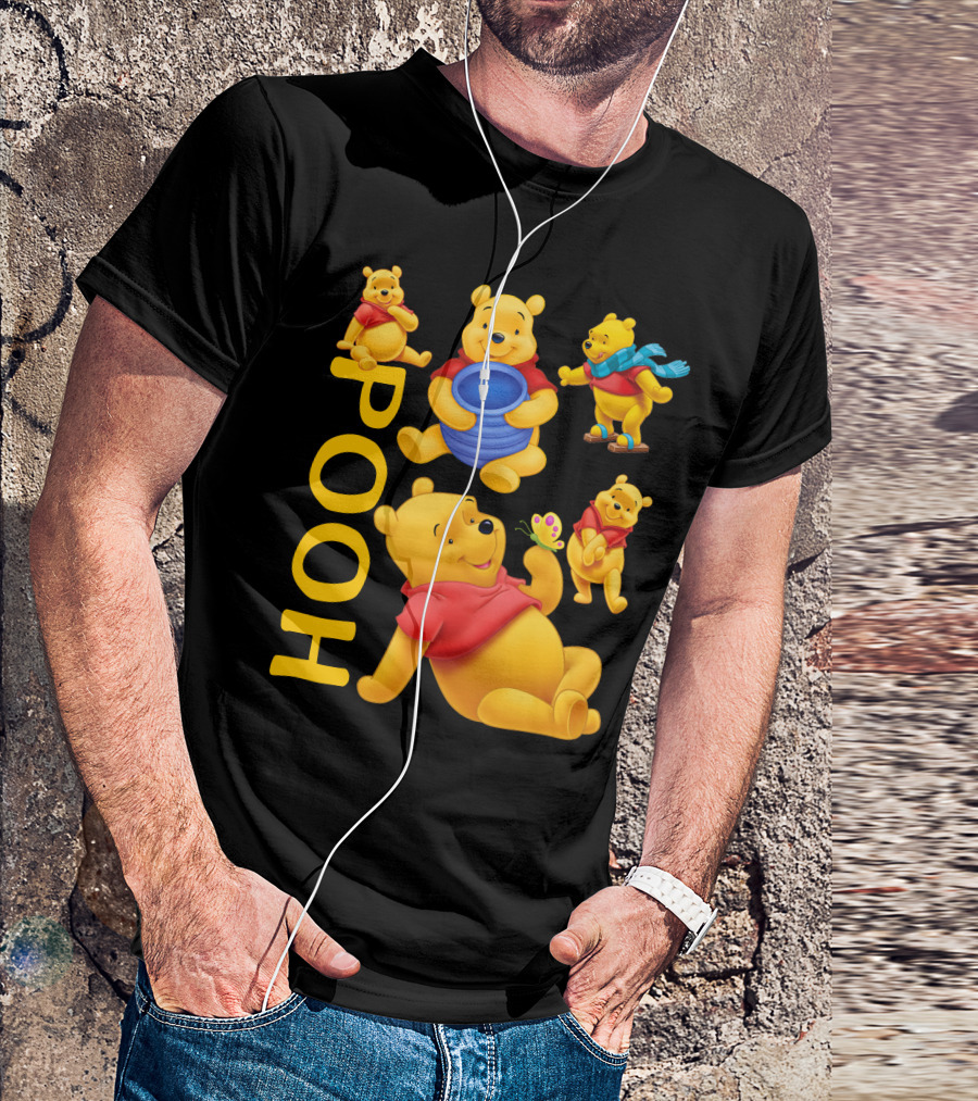 Pooh With Honey Pot And Playful Poses T-Shirt