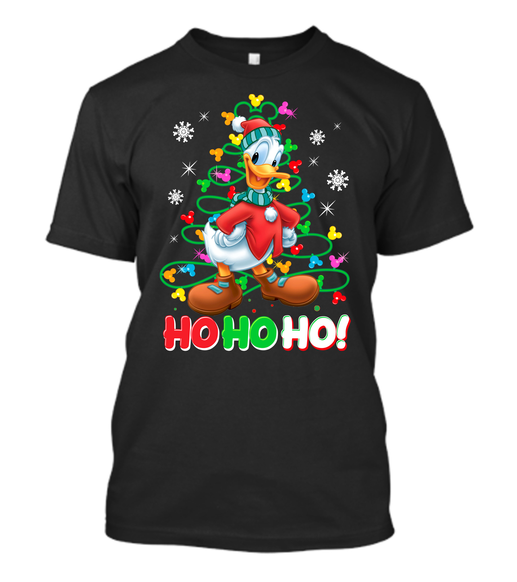 Donald Snowflakes Christmas Ho Ho Ho T-Shirt