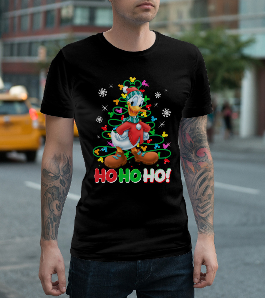 Donald Snowflakes Christmas Ho Ho Ho T-Shirt