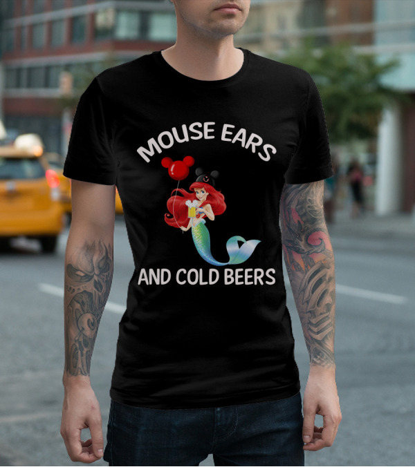 Mouse Ears And Cold Beers Ariel Balloon T-Shirt
