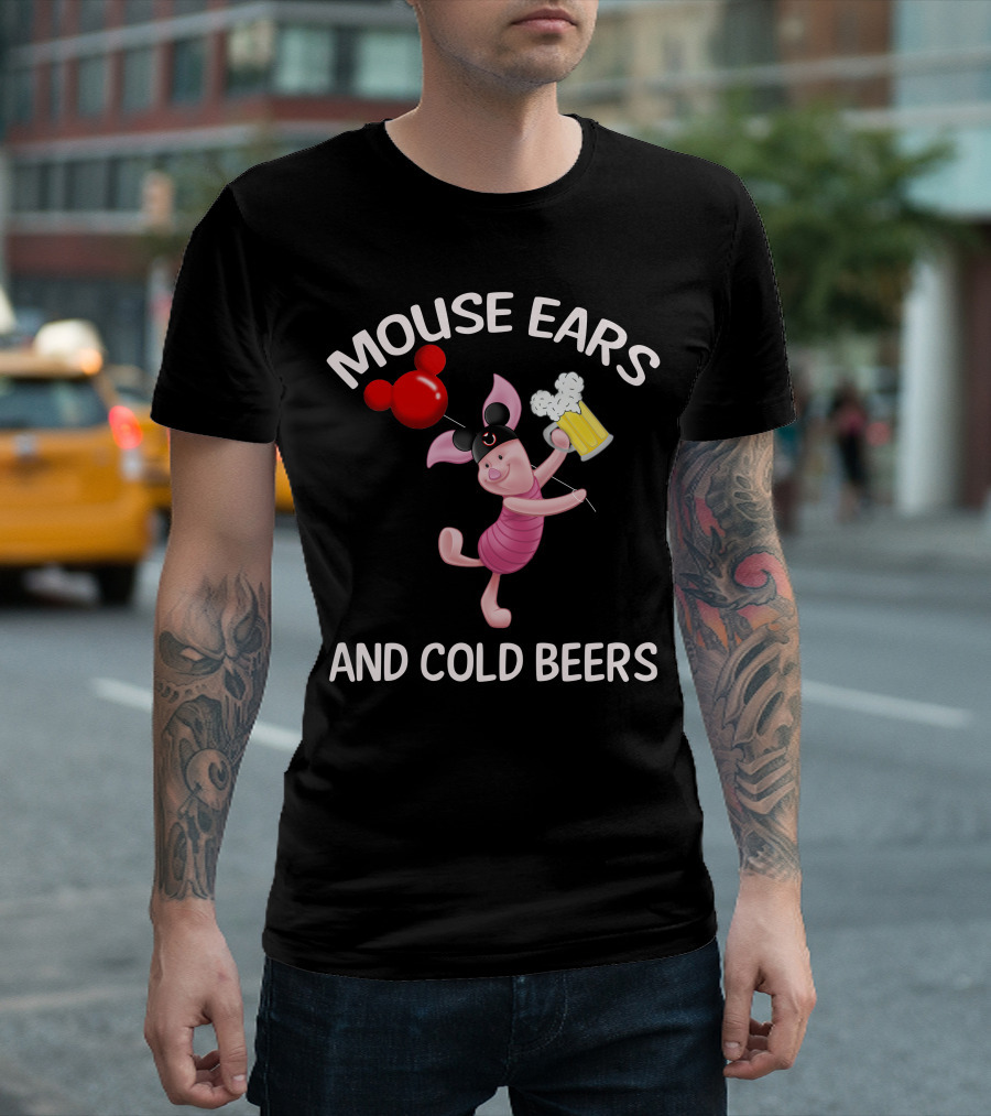 Mouse Ears And Cold Beers Piglet Balloon T-Shirt