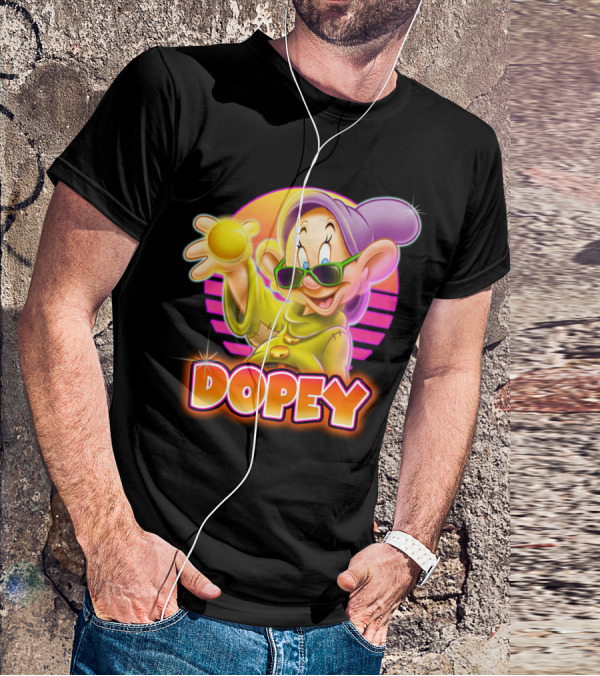 Dopey Retro Sunglasses Glow Neon Style T-Shirt
