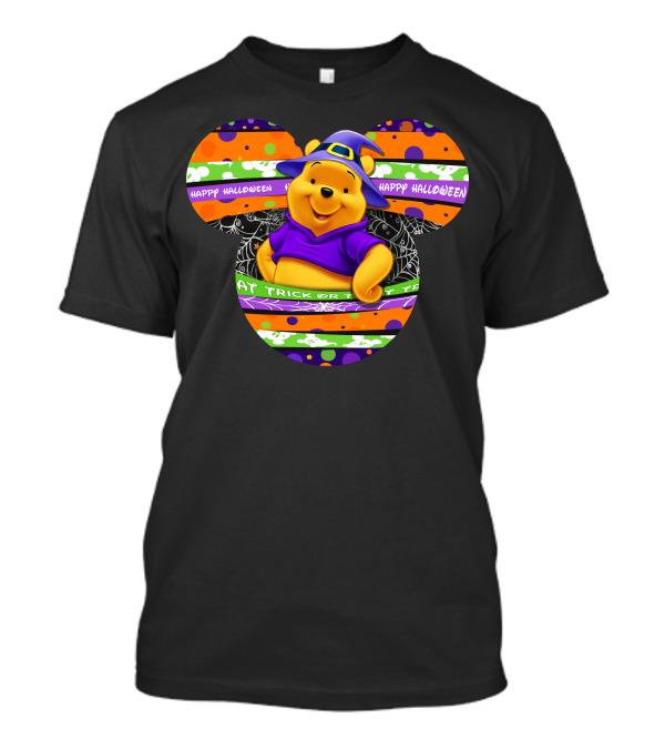 Winnie The Pooh Halloween Trick Or Treat Happy Halloween Mickey Ears T-Shirt