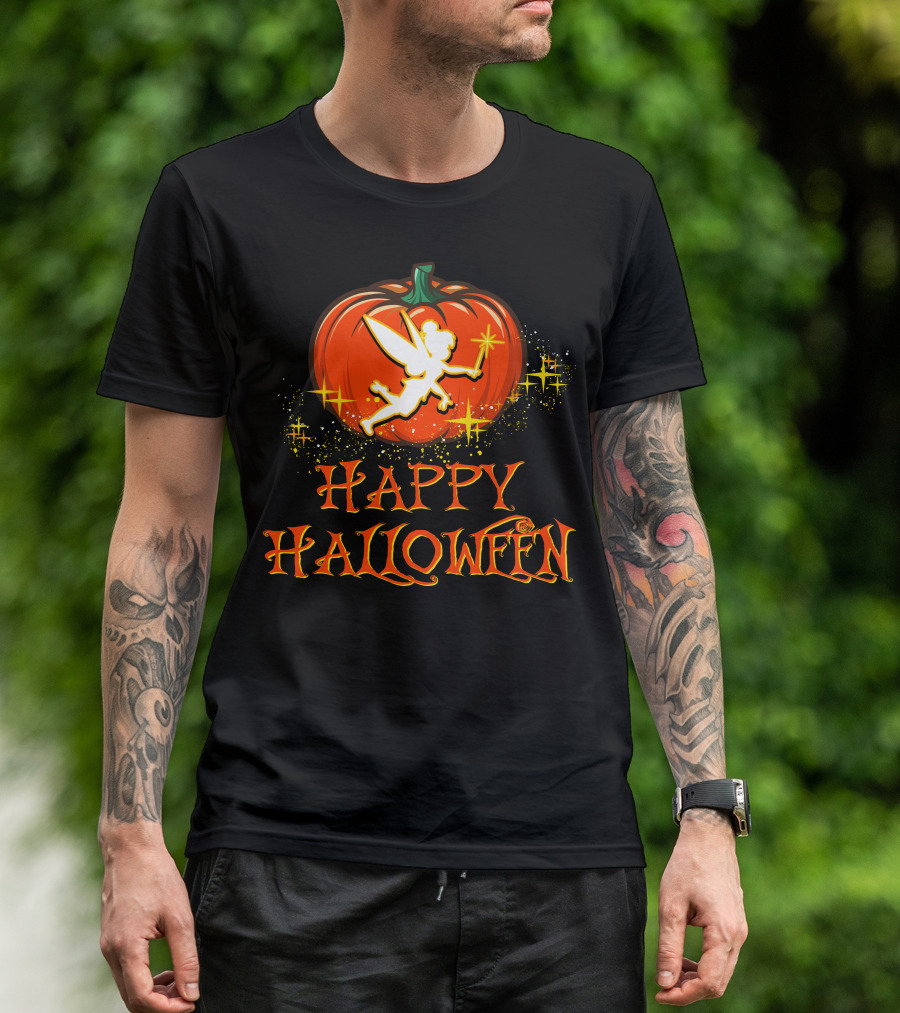 Happy Halloween Pumpkin Fairy Wand Sparkles T-Shirt