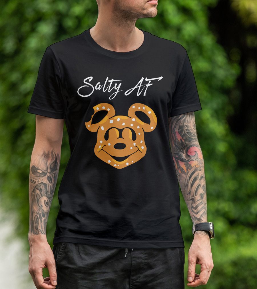 Salty Af Mickey Pretzel Style T-Shirt
