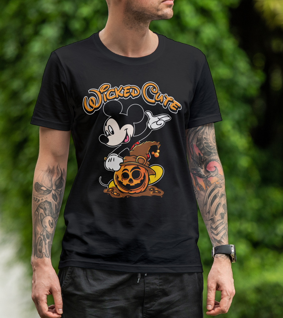 Wicked Cute Halloween 91 Pumpkin Mickey T-Shirt
