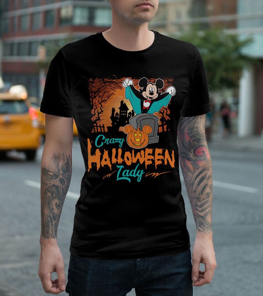 Crazy Halloween Lady T-Shirt