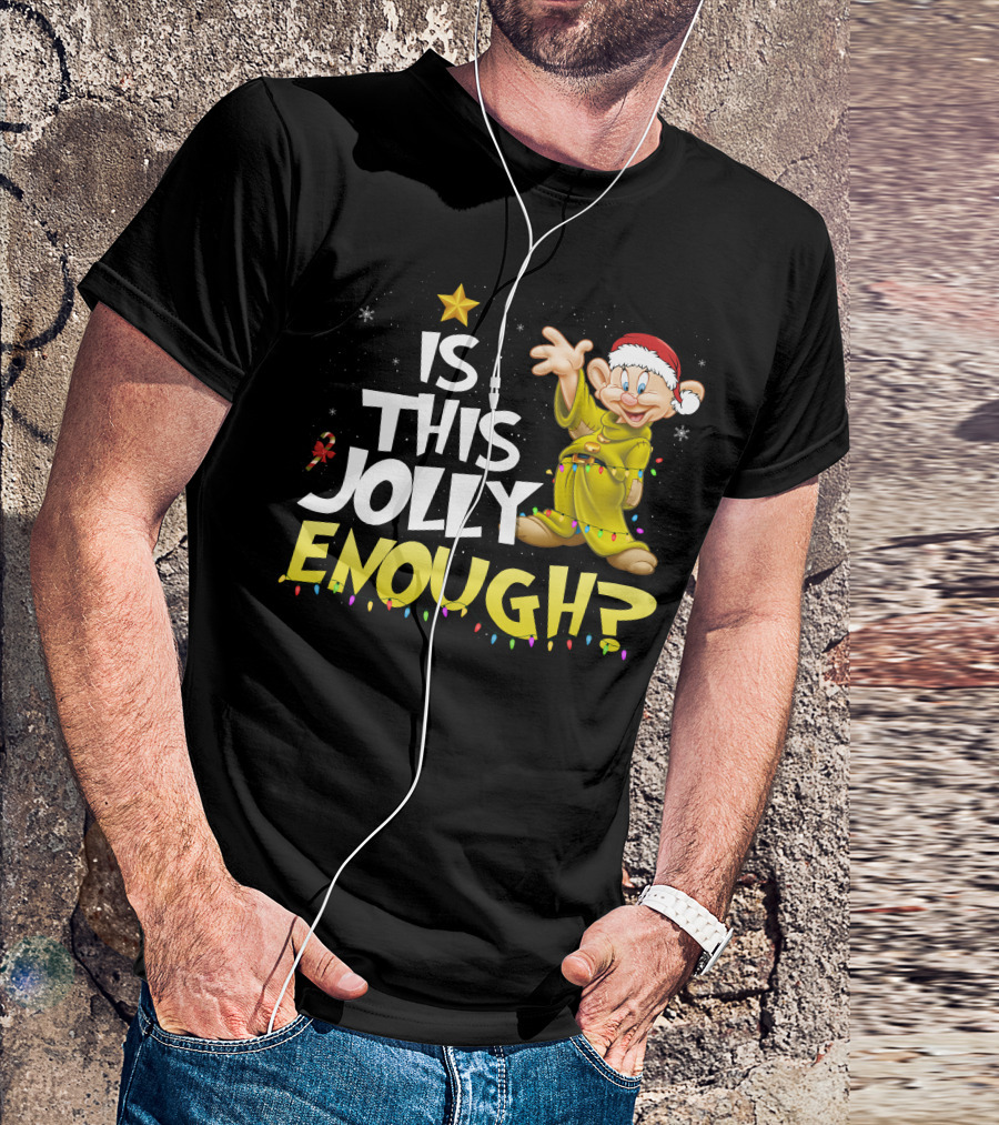 Is This Jolly Enough Dopey Christmas Lights T-Shirt
