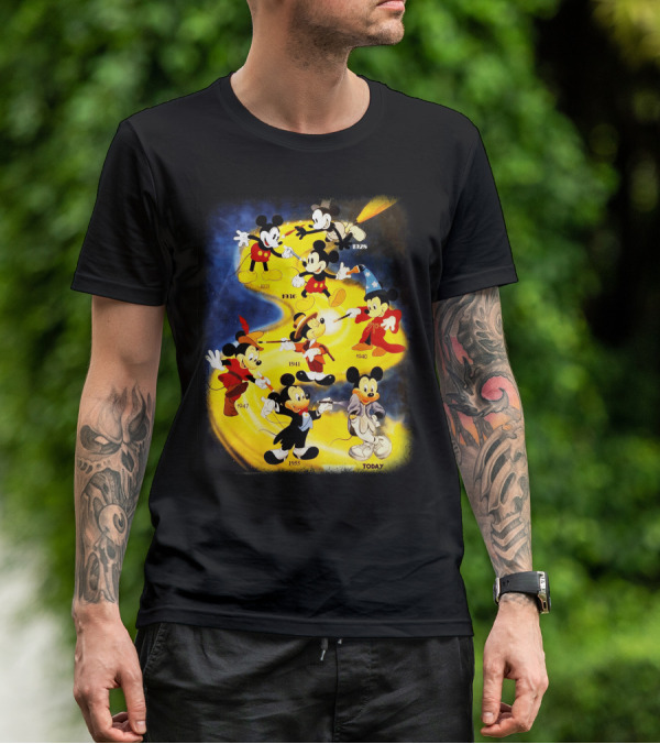 Mickey Through The Years 1928 1931 1936 1940 1941 1947 1955 Today T-Shirt