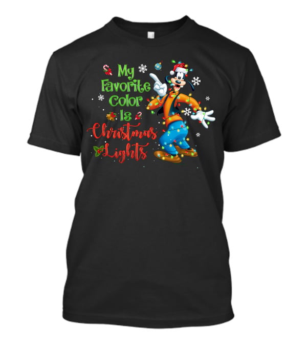 Goofy My Favorite Color Is Christmas Lights T-Shirt