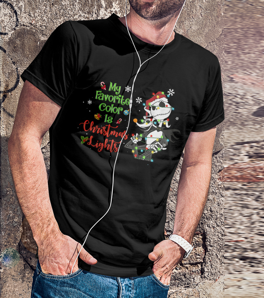 My Favorite Color Is Christmas Lights Jack Skellington T-Shirt