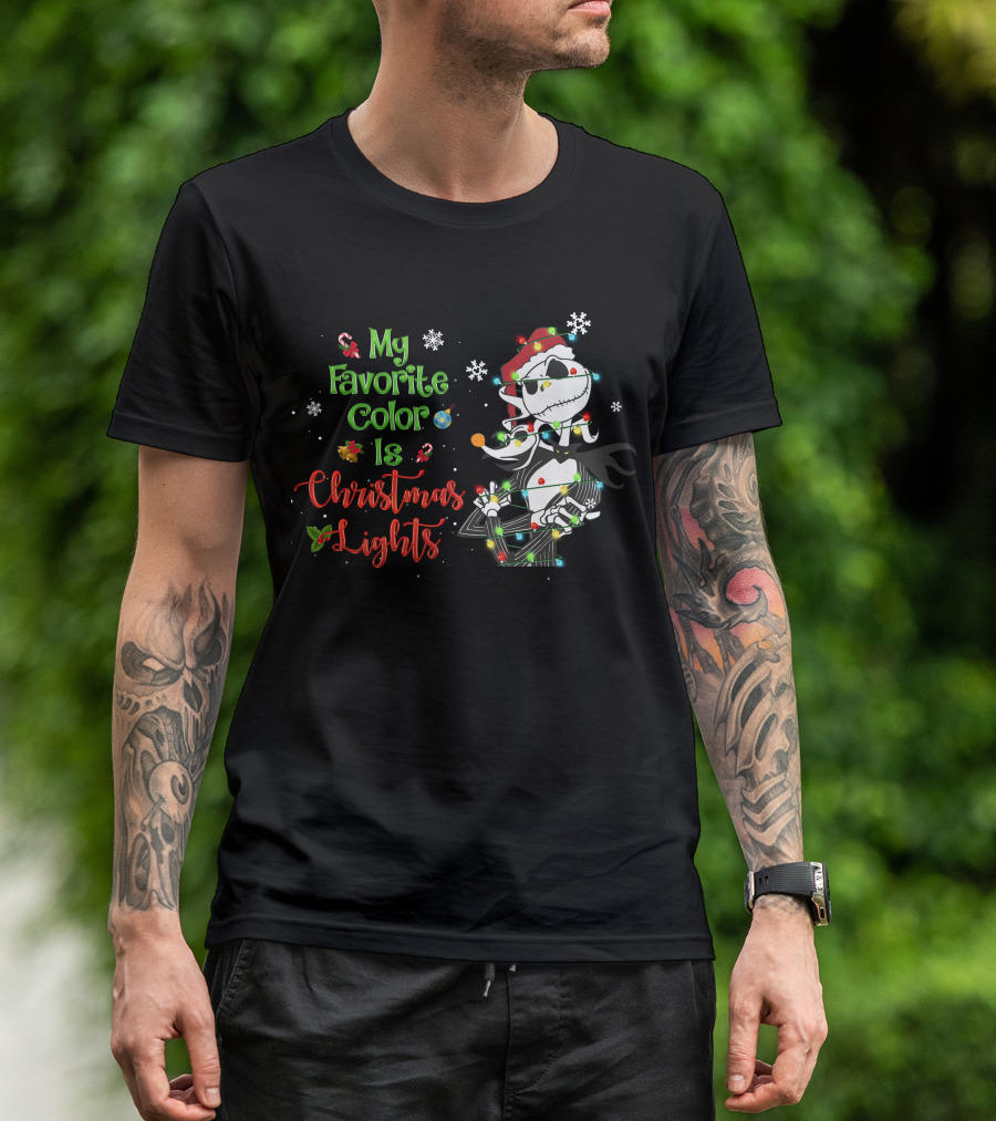 My Favorite Color Is Christmas Lights Jack Skellington T-Shirt