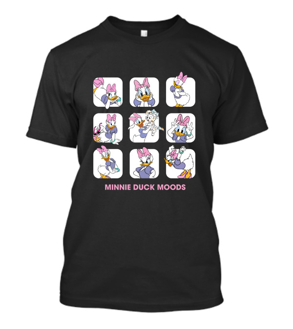 Minnie Duck Moods Daisy Cartoon Expressions T-Shirt