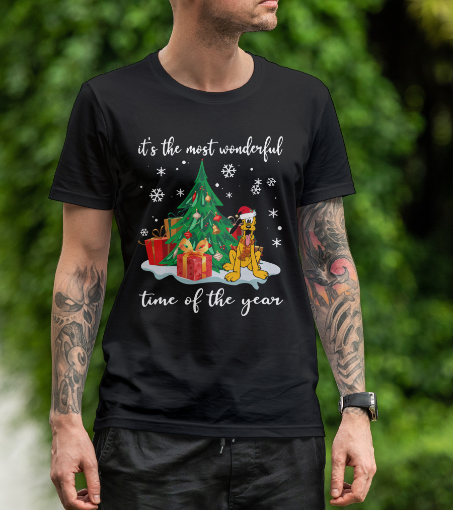 It's The Most Wonderful Time Of The Year Christmas Pluto T-Shirt