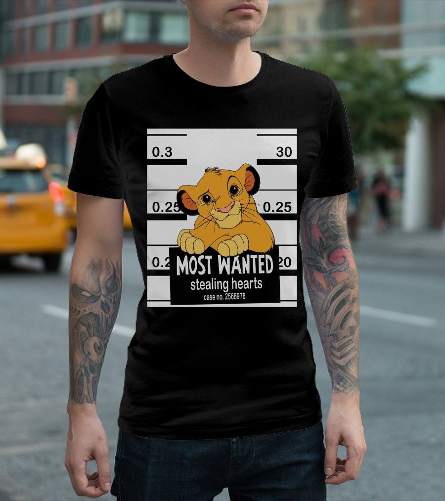 Most Wanted Simba Stealing Hearts Case No. 2568978 T-Shirt