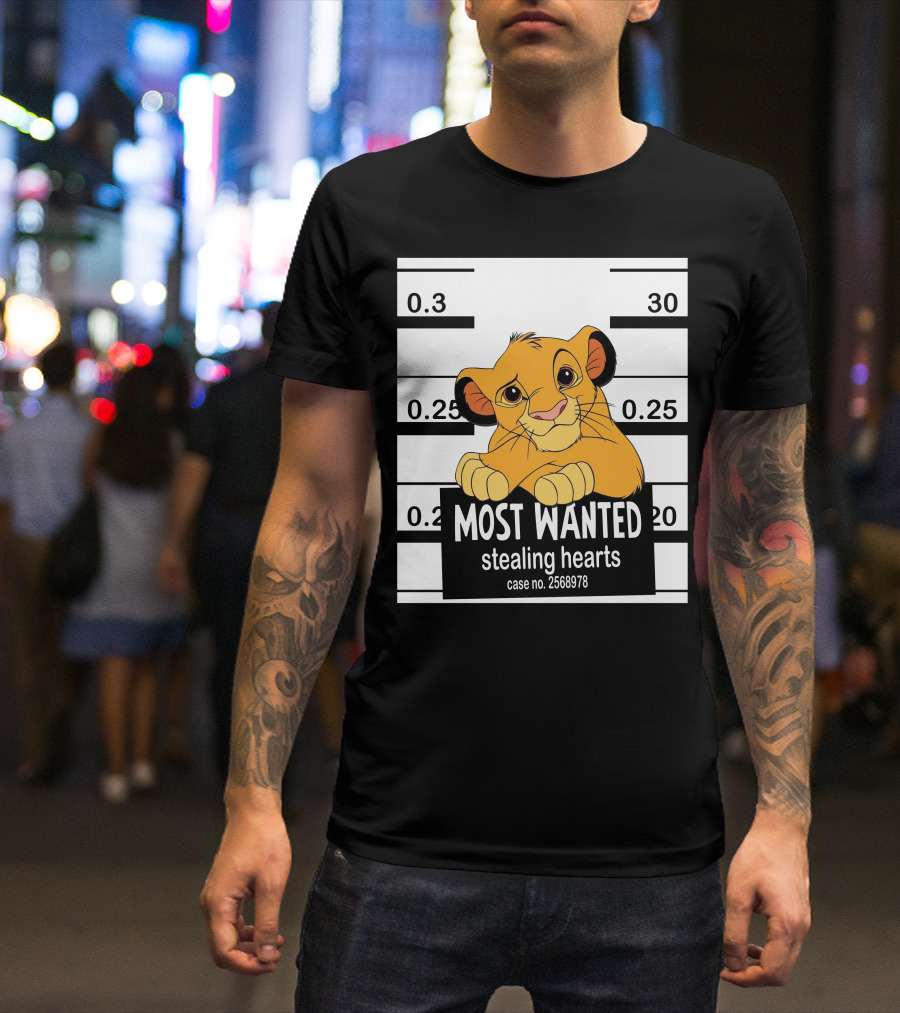 Most Wanted Simba Stealing Hearts Case No. 2568978 T-Shirt
