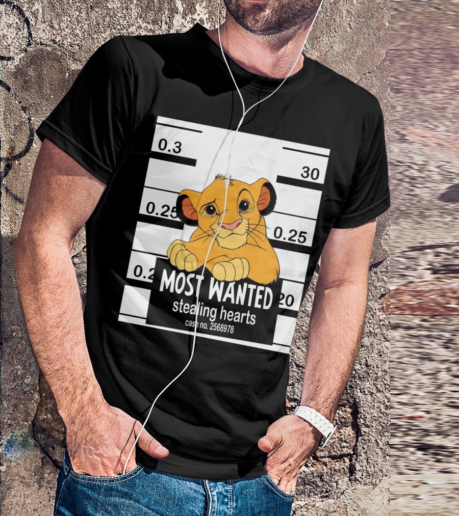Most Wanted Simba Stealing Hearts Case No. 2568978 T-Shirt