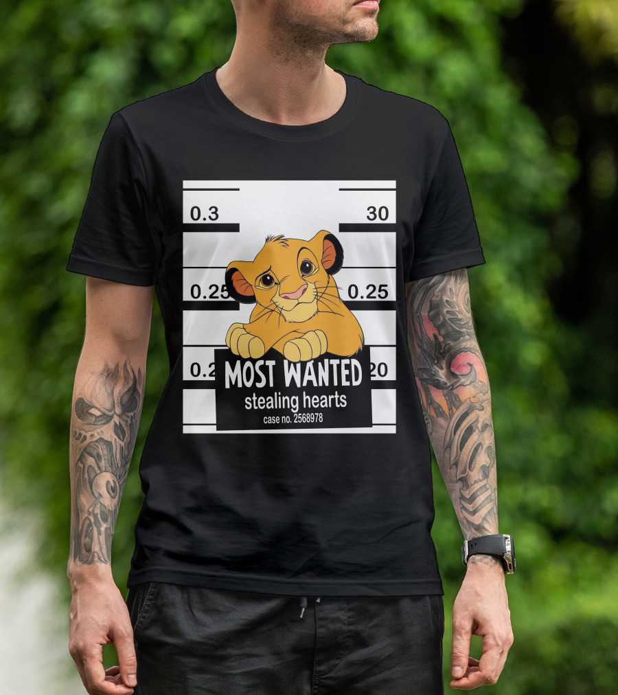 Most Wanted Simba Stealing Hearts Case No. 2568978 T-Shirt