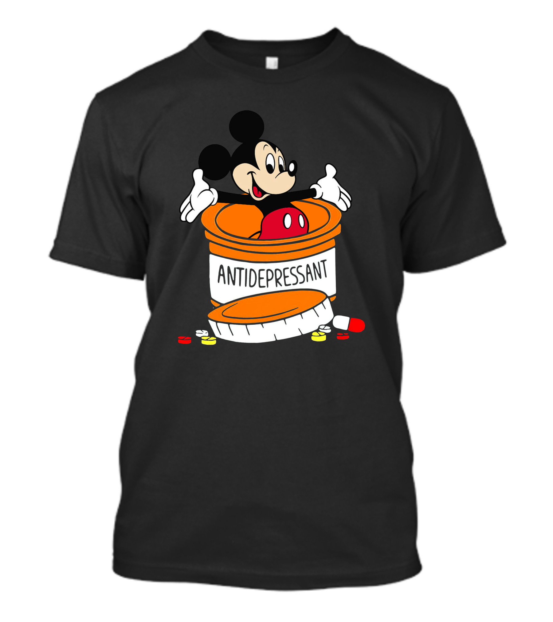Mickey Antidepressant Pills Bottle T-Shirt
