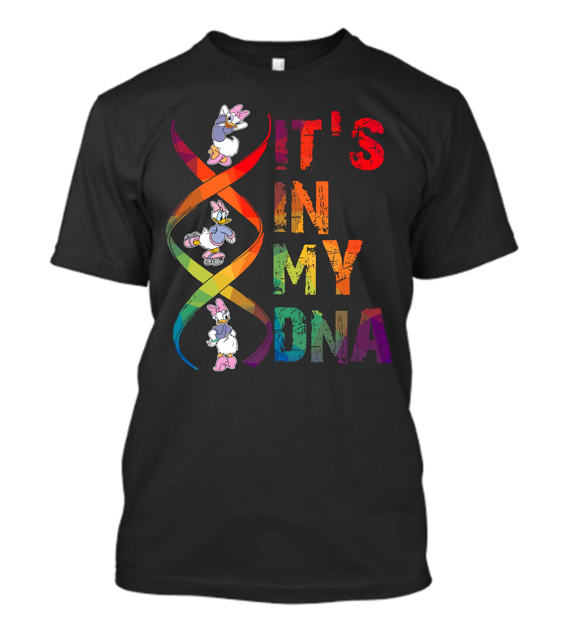 Daisy Duck It's In My Dna Rainbow Spiral T-Shirt
