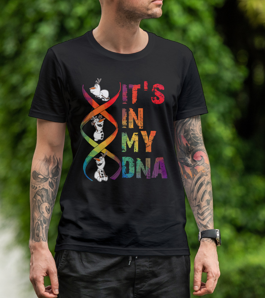 Olaf It's In My Dna Frozen Theme T-Shirt