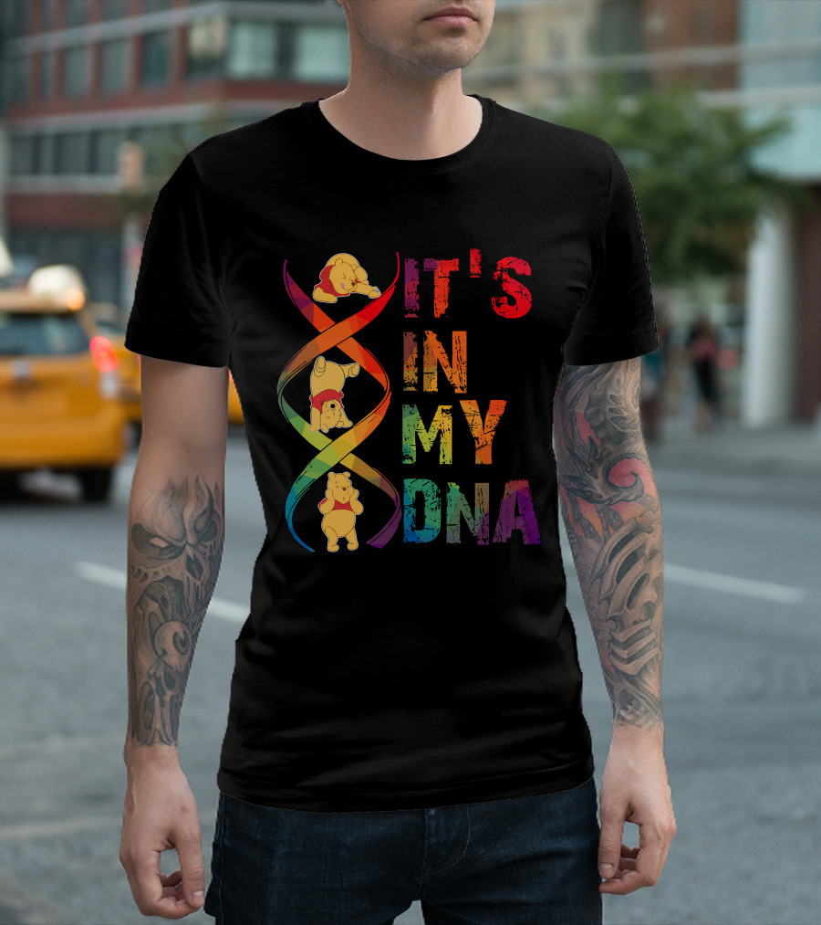 Winnie The Pooh It's In My Dna Rainbow T-Shirt