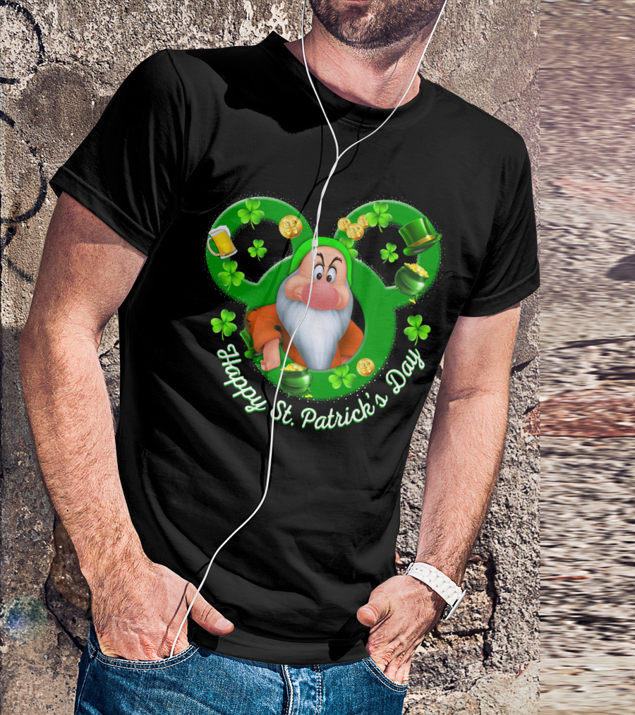 Happy St. Patrick's Day Grumpy Disney Holiday Celebration T-Shirt