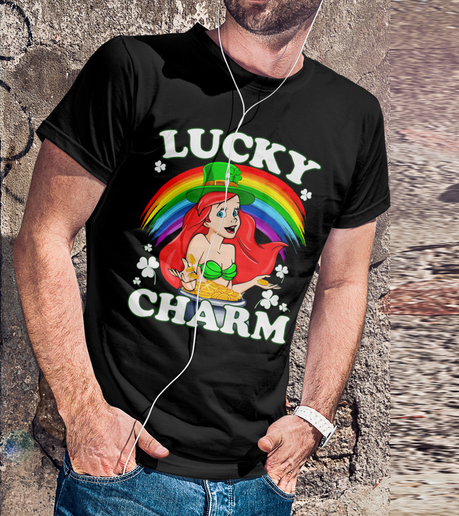 Lucky Charm Rainbow Ariel Pot Of Gold T-Shirt