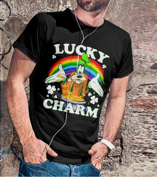 Lucky Charm Goofy Rainbow Pot Of Gold T-Shirt