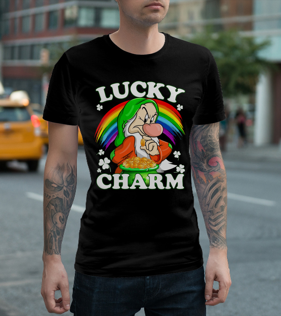Lucky Charm Grumpy Dwarf Rainbow Treasure T-Shirt