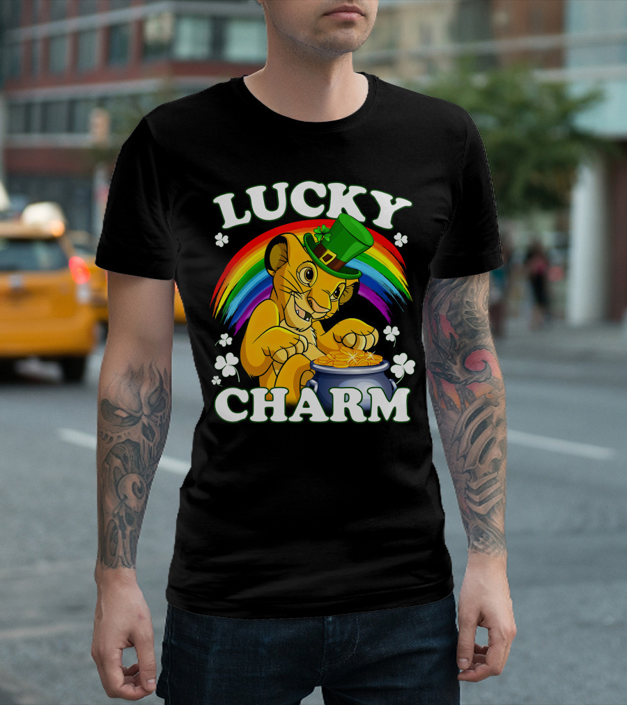 Lucky Charm Simba Rainbow Pot Of Gold T-Shirt