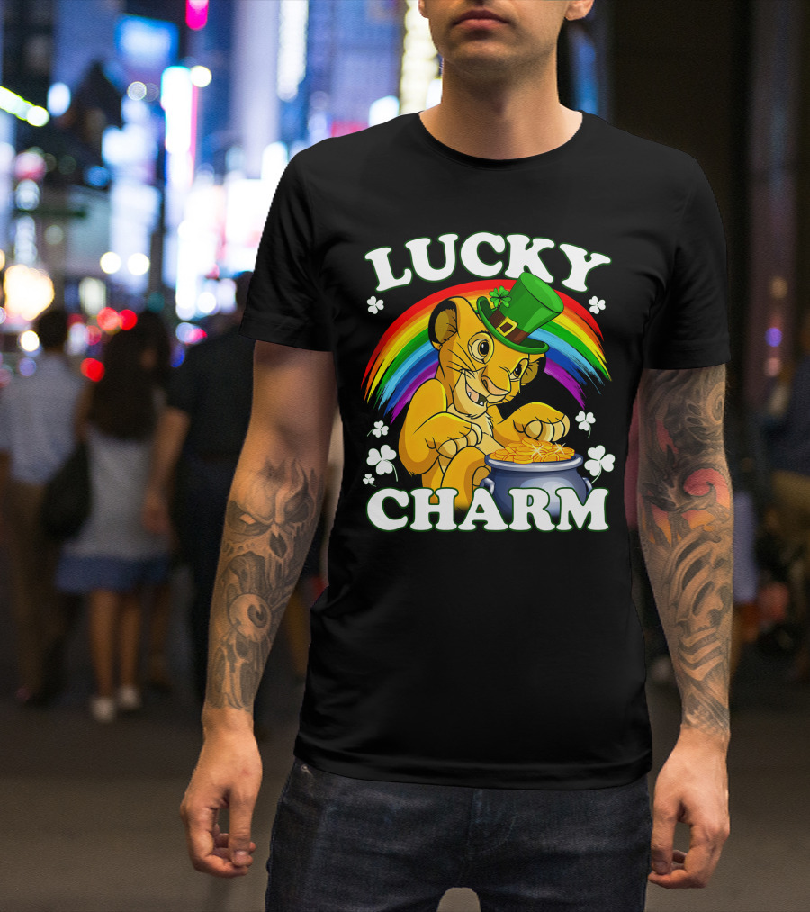 Lucky Charm Simba Rainbow Pot Of Gold T-Shirt