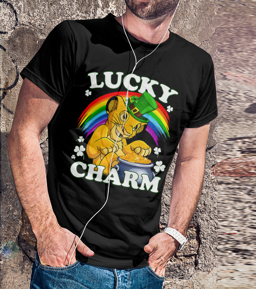 Lucky Charm Simba Rainbow Pot Of Gold T-Shirt