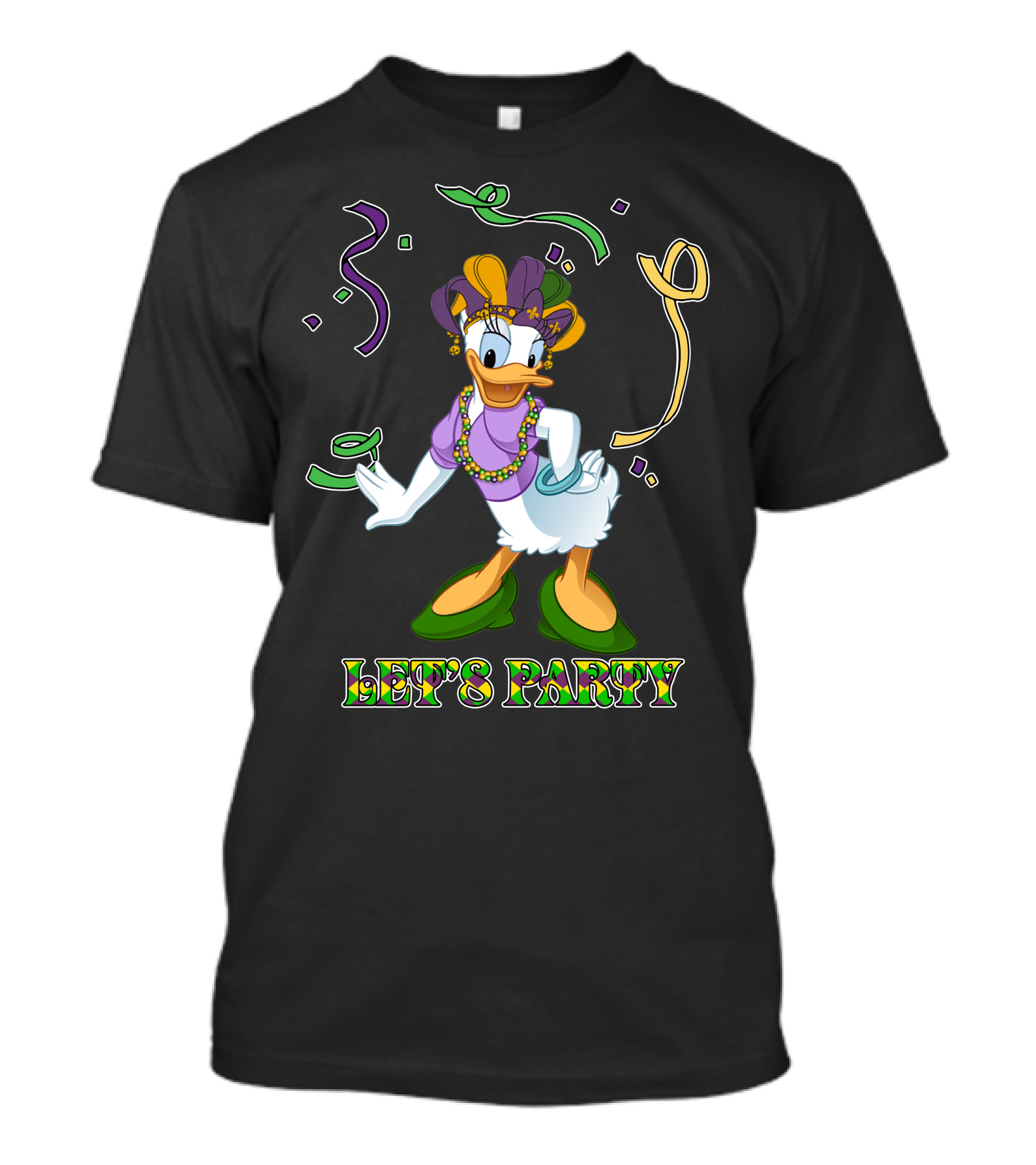 Daisy Duck Mardi Gras Celebration Let's Party T-Shirt