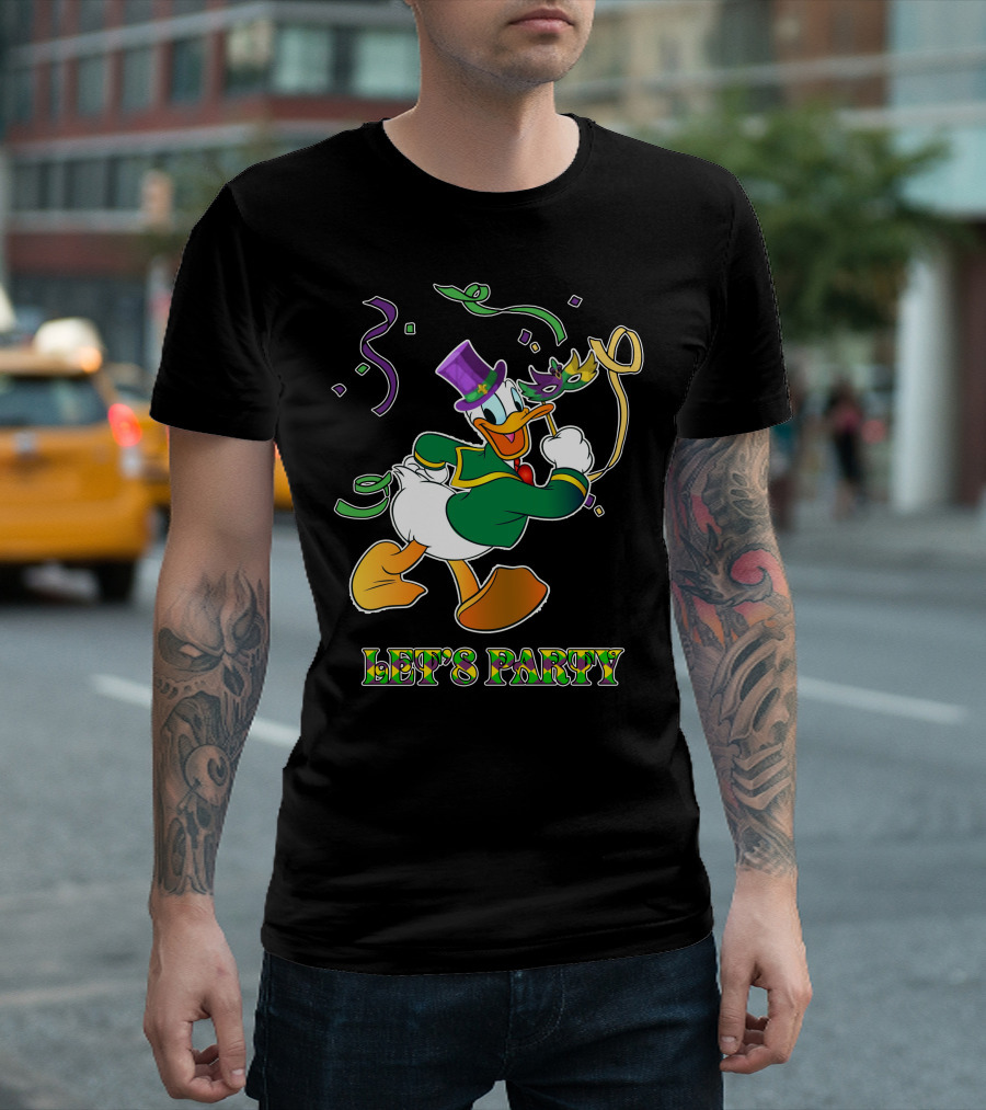 Donald Let's Party Mardi Gras Celebration T-Shirt